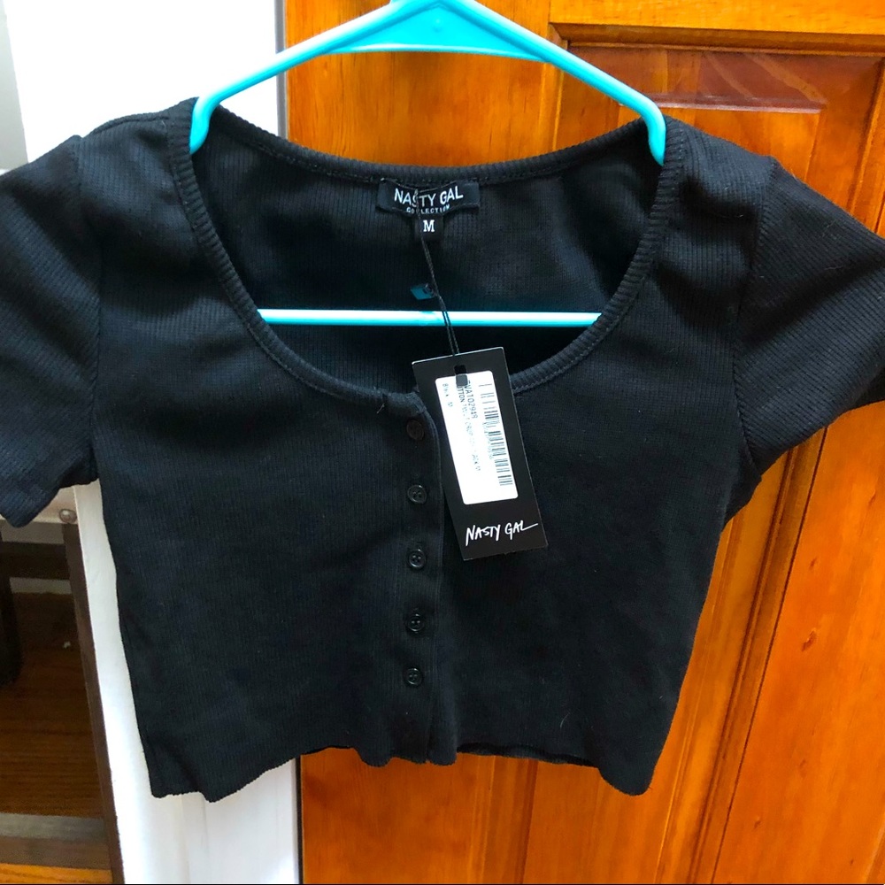 Nasty Gal Black Crop Top